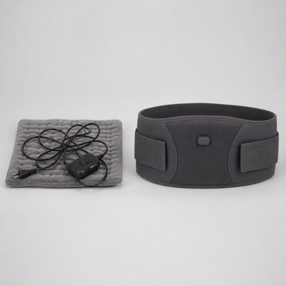 Stoke beside a corded heat pad
