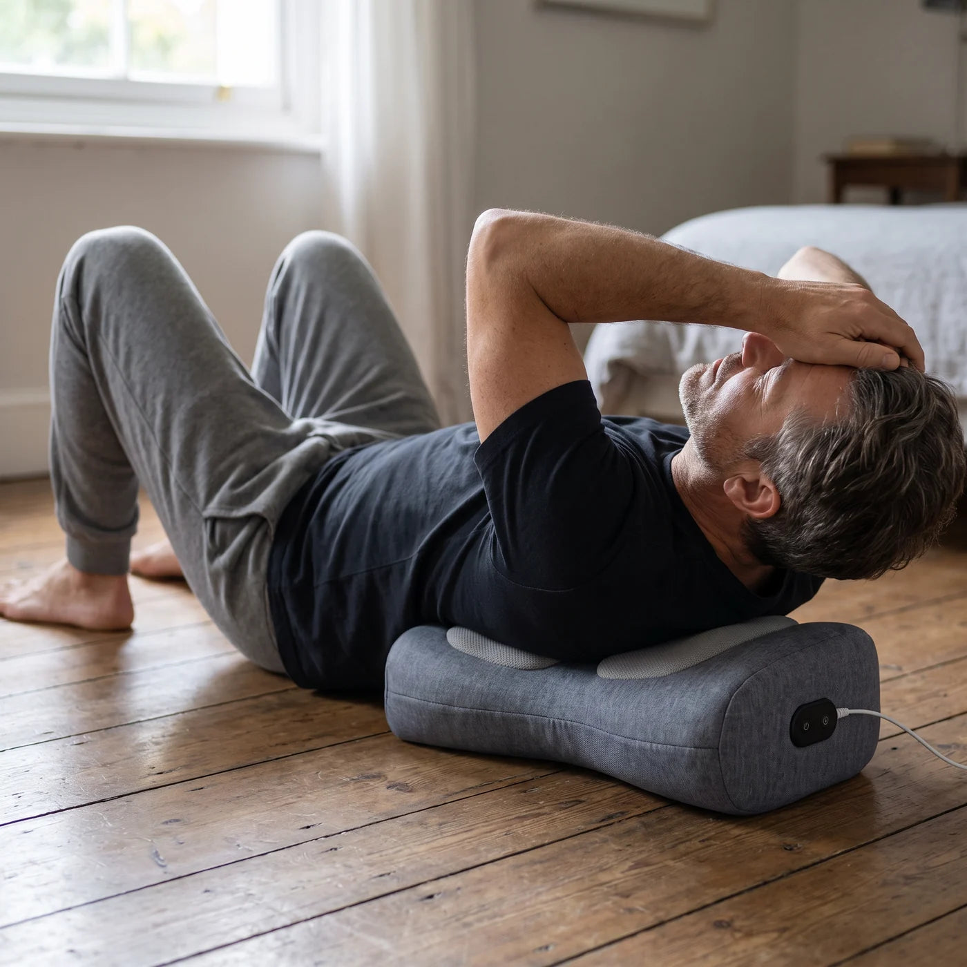 Mantle SpineReset in use under the lower back