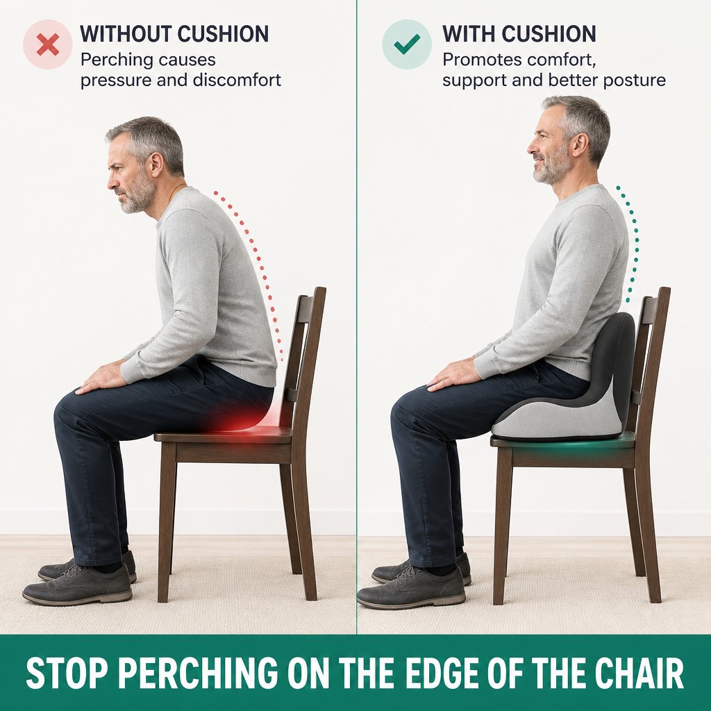 Perch Pressure-Relief Seat Cushion