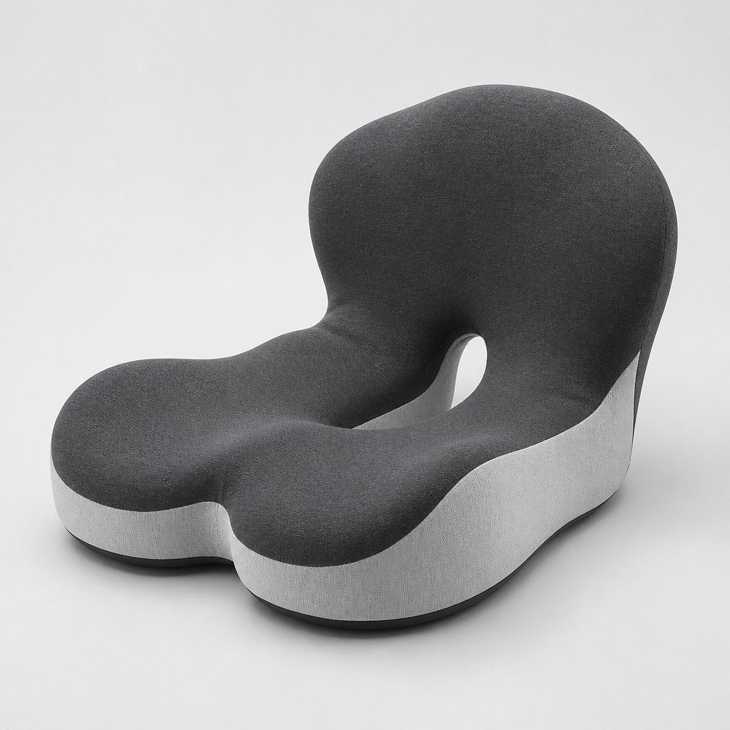 Perch coccyx-cutout seat cushion
