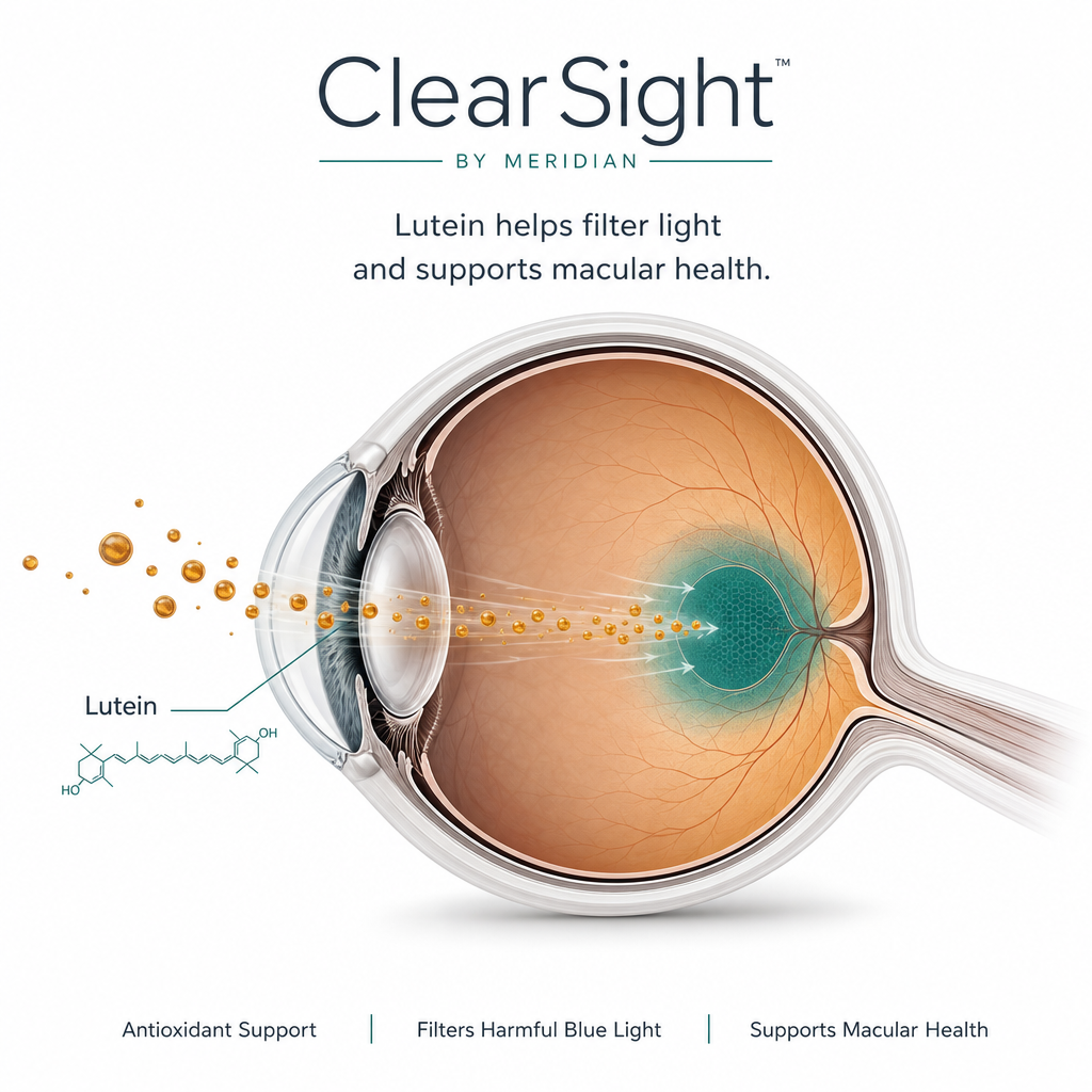 Lutein from marigold and vitamin E