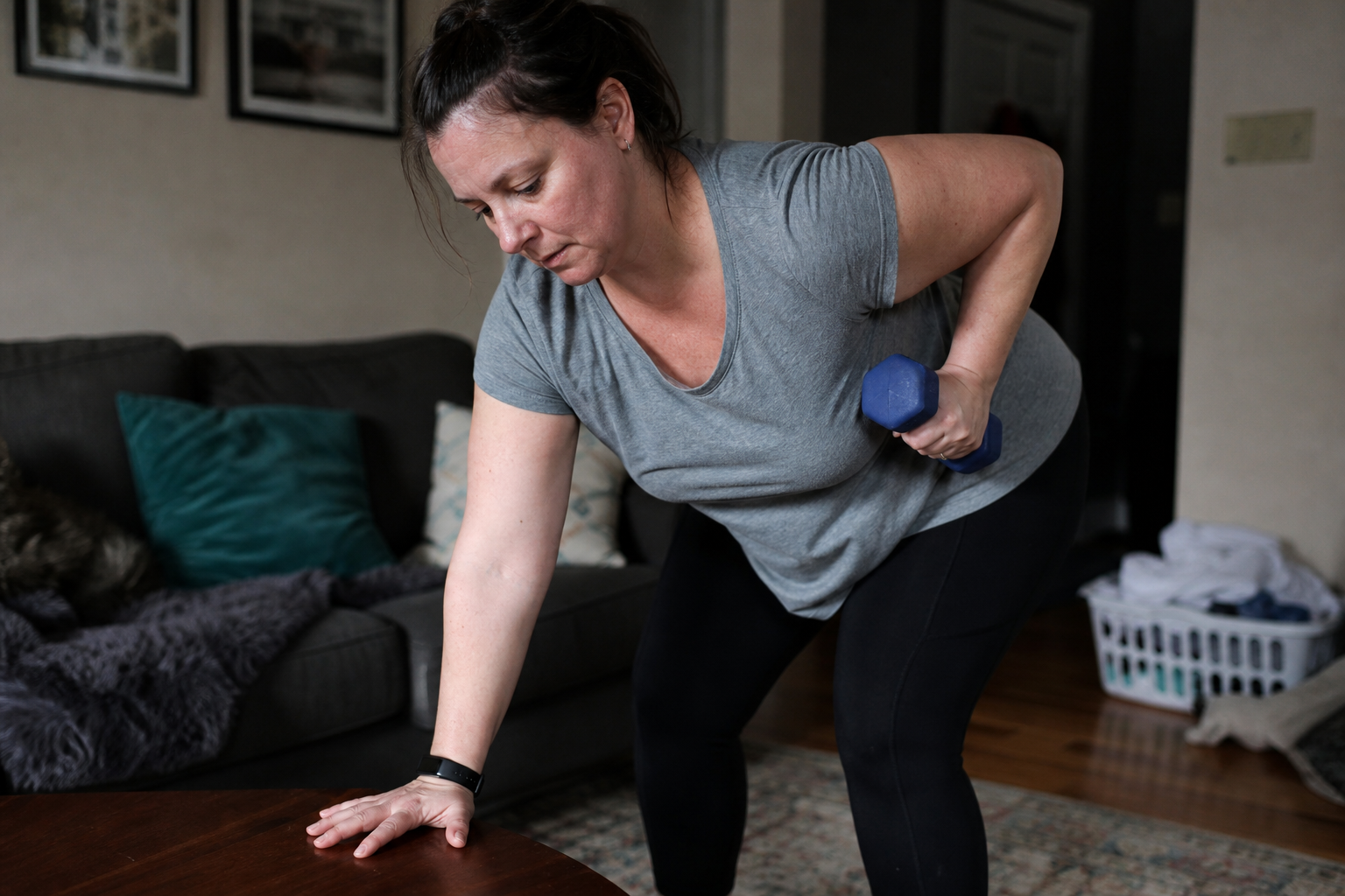 Ten minutes of resistance work at home